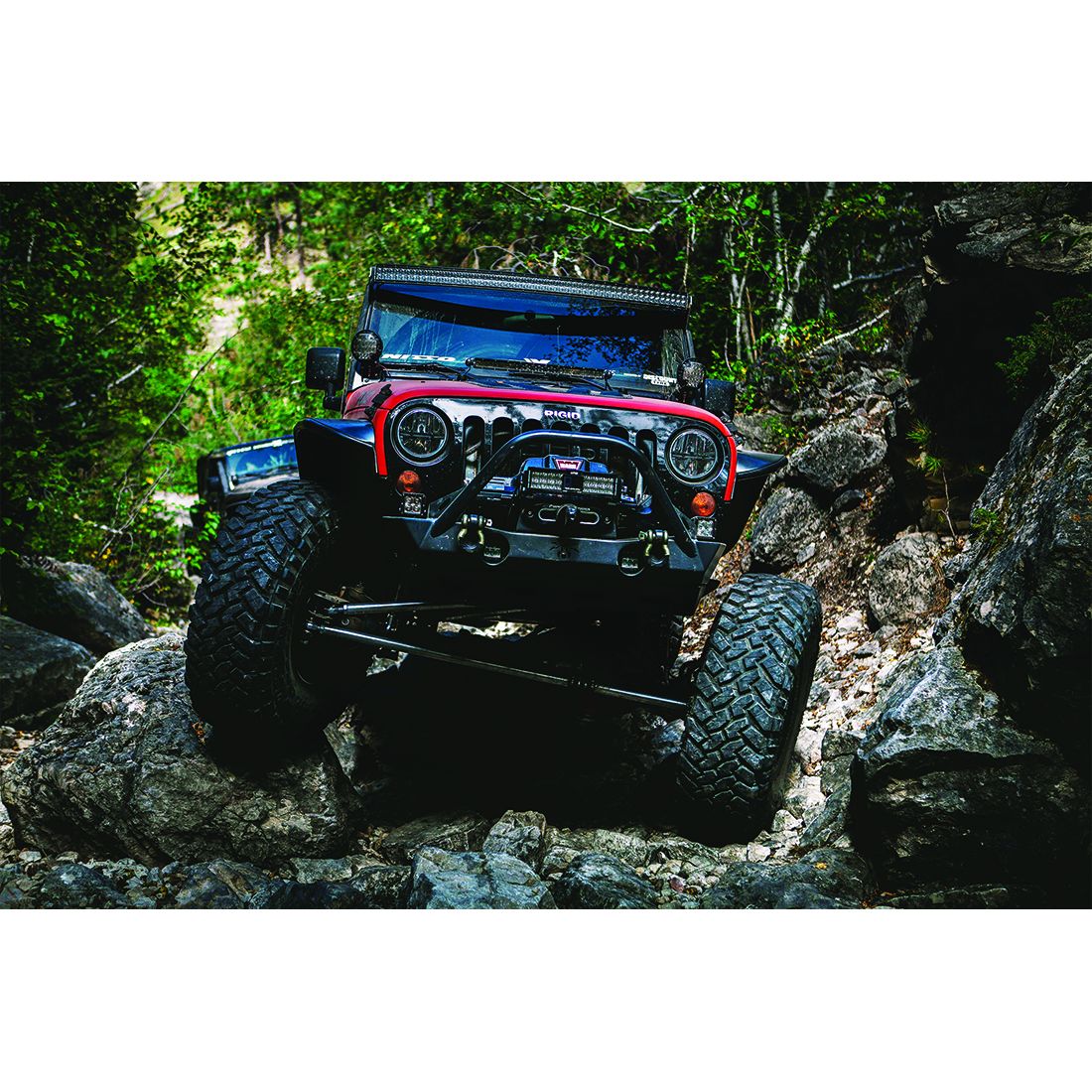 RIGID Industries 7 Inch Round Headlight With H13 To H4 Adaptor Pair