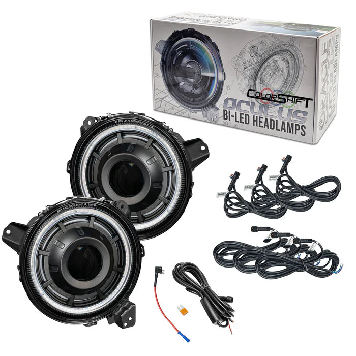 Oracle Lighting Oculus™ ColorSHIFT Bi-LED Projector Headlights for Jeep JL / Gladiator JT w/BC@ Controller