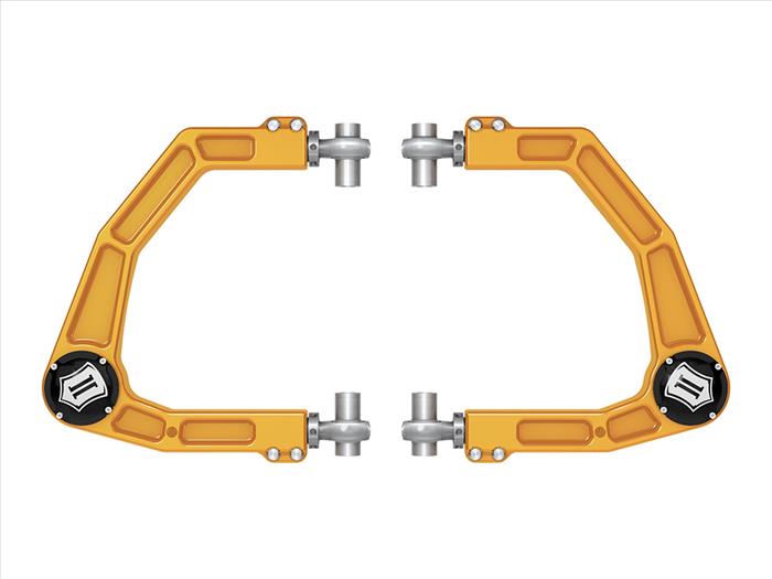ICON 2024-2025 Toyota Tacoma/2024 Toyota Land Cruiser 250 Series/2024 Lexus GX550, Front, Billet Upper Control Arms w/ Delta Joint Pro, Gold Anodizing