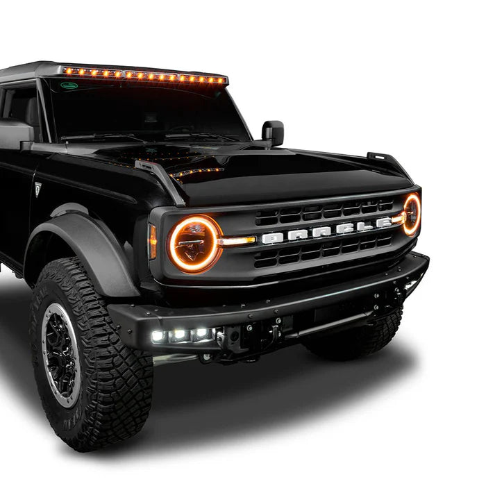 Oracle Lighting Integrated Windshield Roof LED Light Bar System for 2021+ Ford Bronco - Black