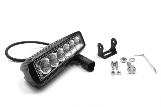 Southern Truck Lifts 6.0 Inch LED Light Bar 18W Flood DT Harness 79900 2,880 Lumens Each