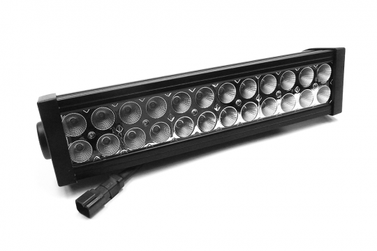 Southern Truck Lifts 12.0 Inch LED Light Bar Chrome Series Double Row Straight Combo Flood/Beam 72W DT Harness 6,480 Lumens