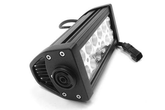 Southern Truck Lifts 6.0 Inch LED Light Bar Chrome Series Double Row Straight Combo Flood/Beam 36W DT Harness 3,240 Lumens