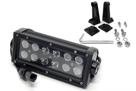 Southern Truck Lifts 7.5 Inch LED Light Bar Black Series Double Row Straight Combo Flood/Beam 36W DT Harness 3,240 Lumens