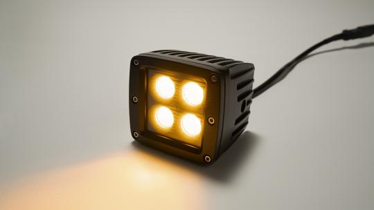 Southern Truck Lifts 2.0 Inch Square Cube Cree LED Lights Pair Black Series White/Amber W/Harness 79903