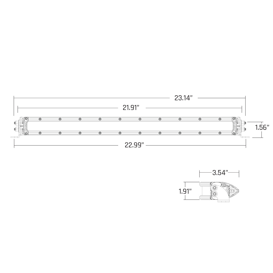 RIGID Industries SR-Series 20 Inch Dual Function SAE Auxiliary High Beam Driving Lights with Amber Backlight