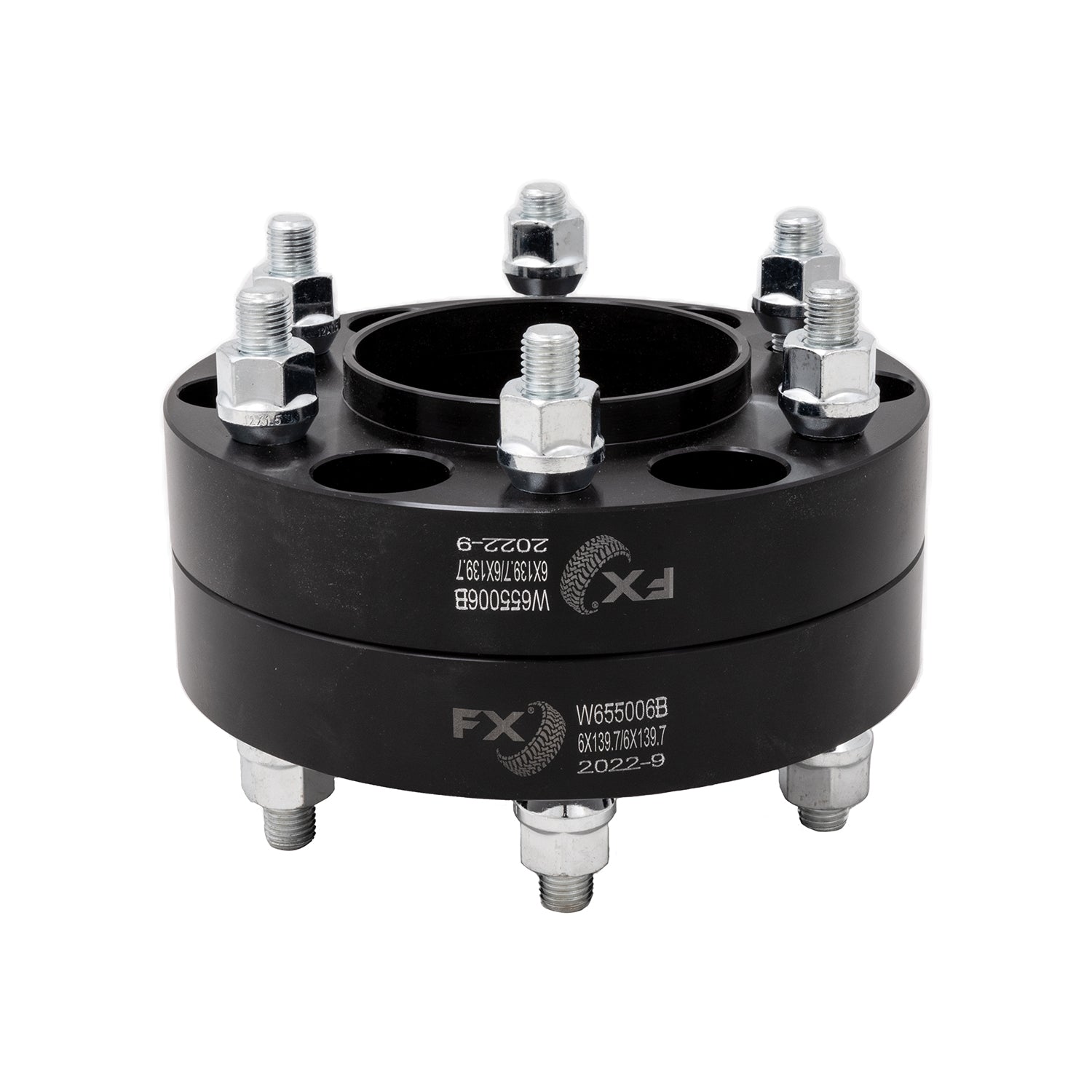 TrailFX Wheel Spacer 6x139.7 Millimeter/6x5.50 Inch Bolt Pattern Hub Centric - Black Anodized