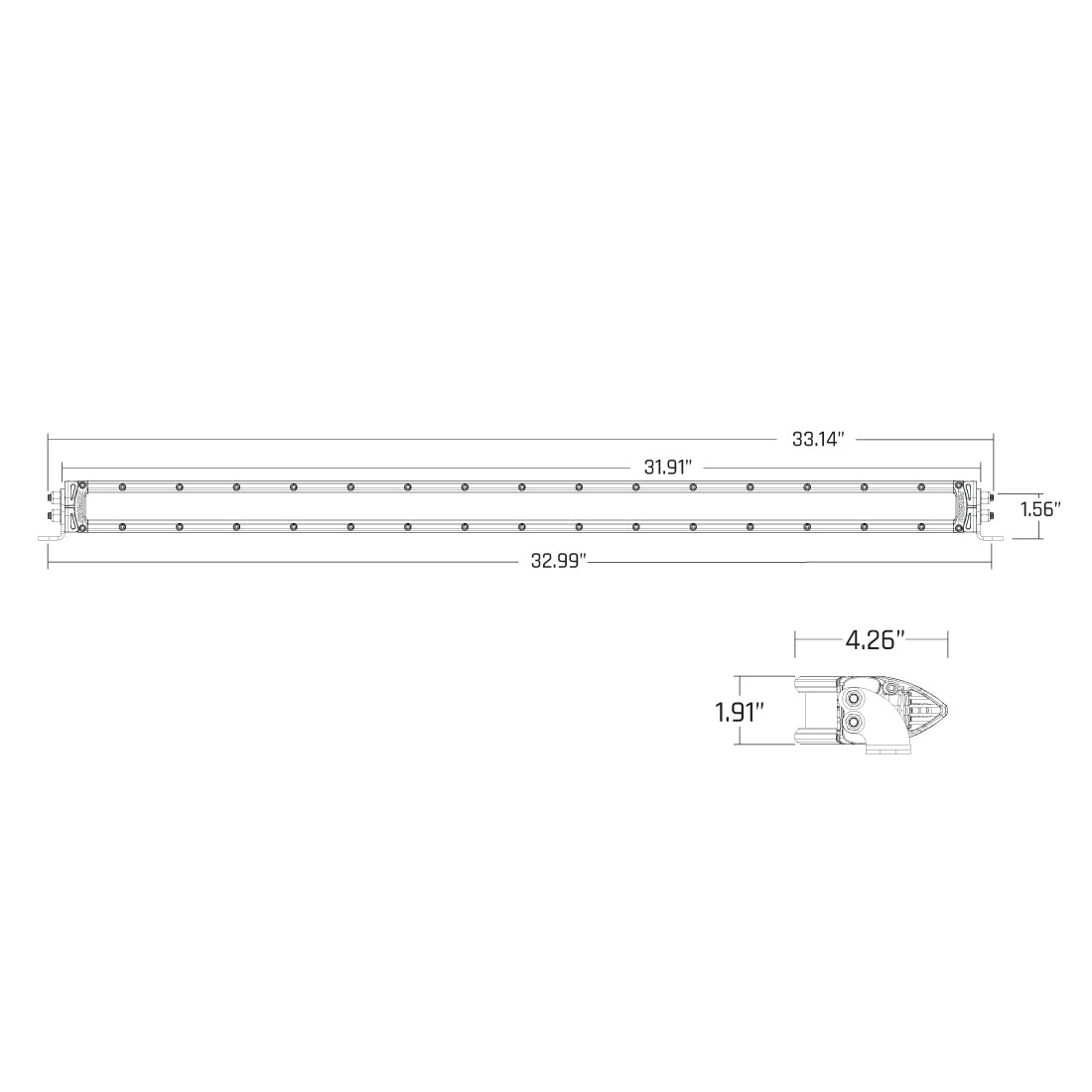 RIGID Industries SR-Series 30 Inch Dual Function SAE Auxiliary High Beam Driving Lights with Amber Backlight