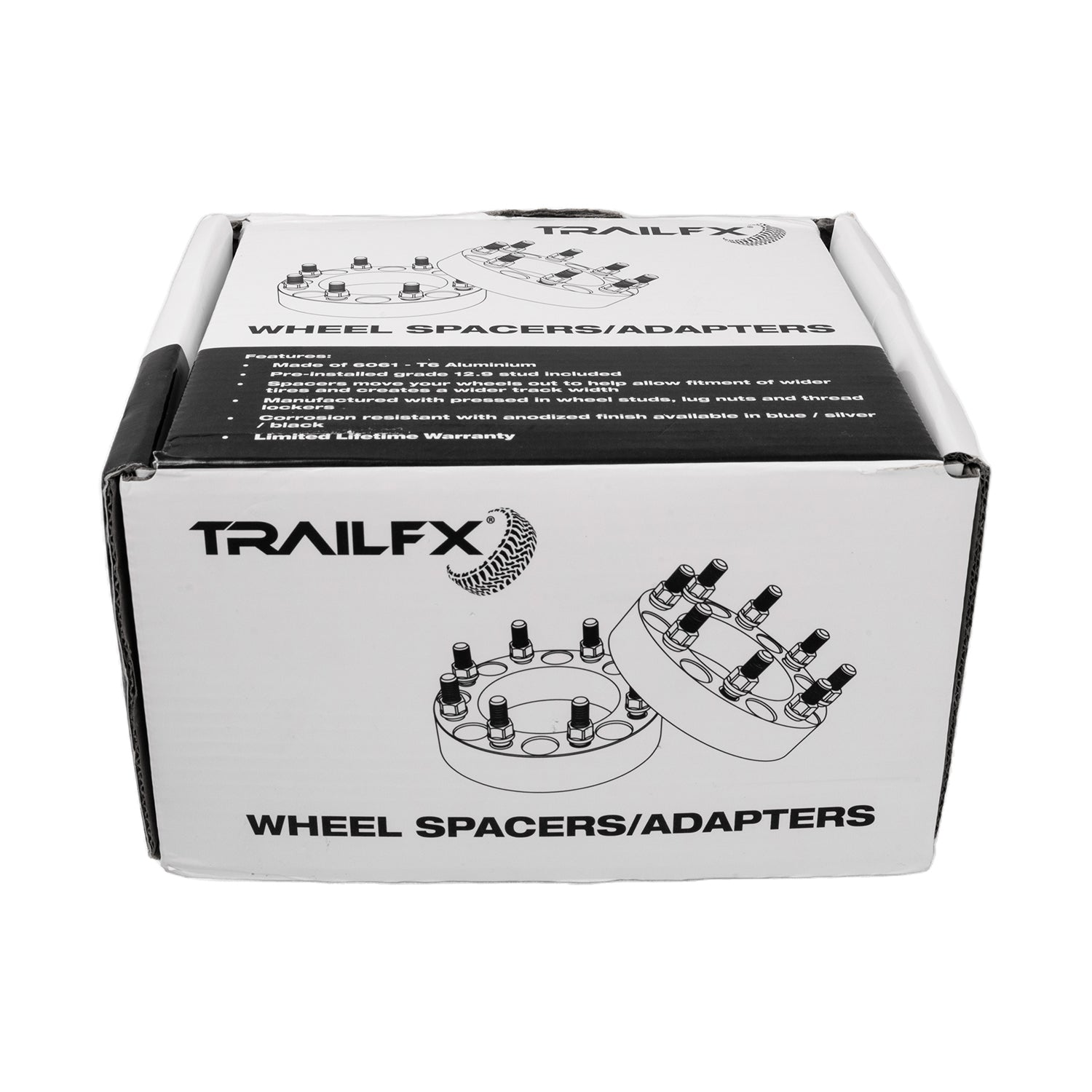 TrailFX Wheel Spacer 6x139.7 Millimeter/6x5.50 Inch Bolt Pattern Hub Centric - Black Anodized