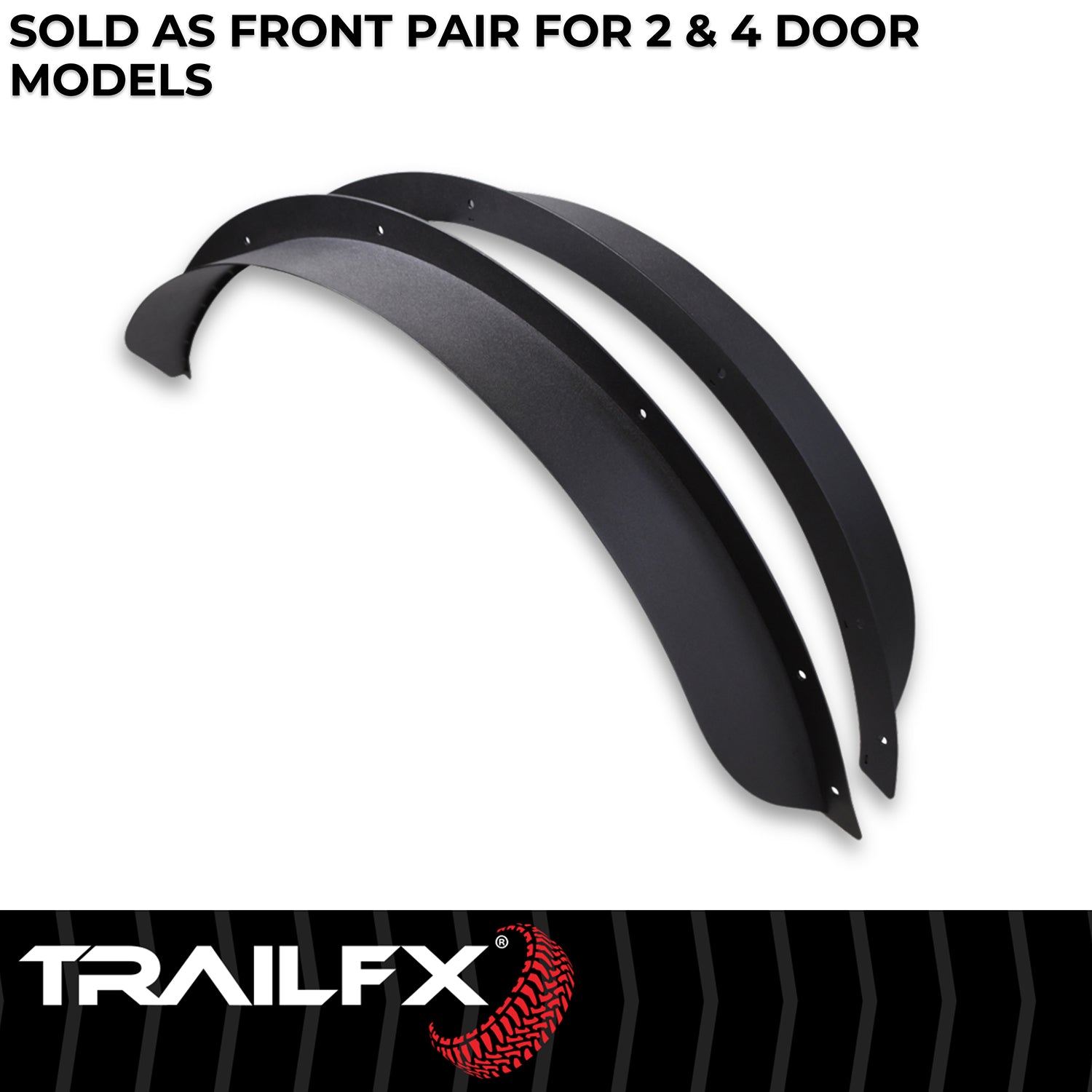 TrailFX Front Flat Fender Flares For 2021-2025 Bronco