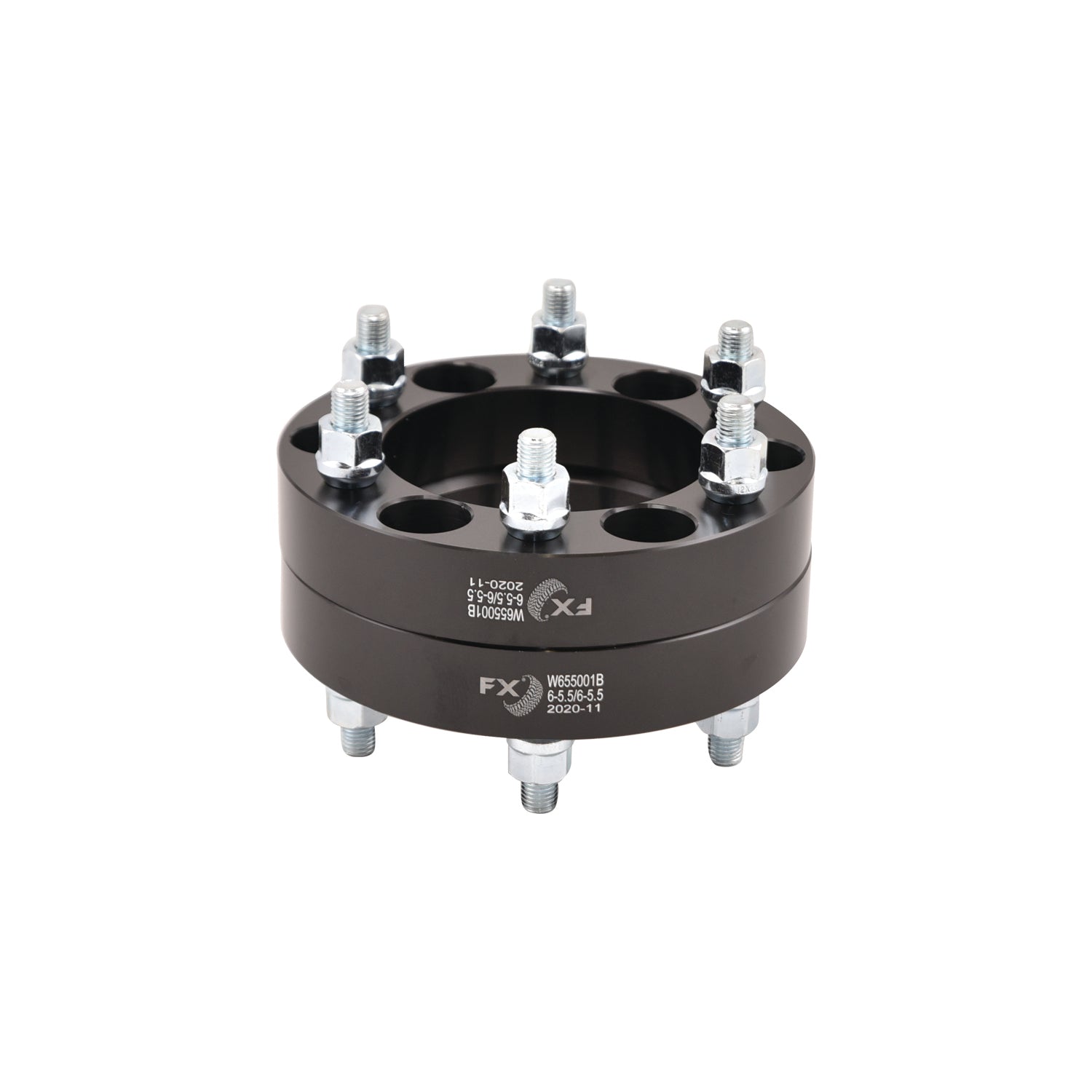 TrailFX Wheel Spacers 6x139.7mm/6x5.50 In Bolt Pattern 1.25 In Thick 108mm Hub Black Alum Set Of 2