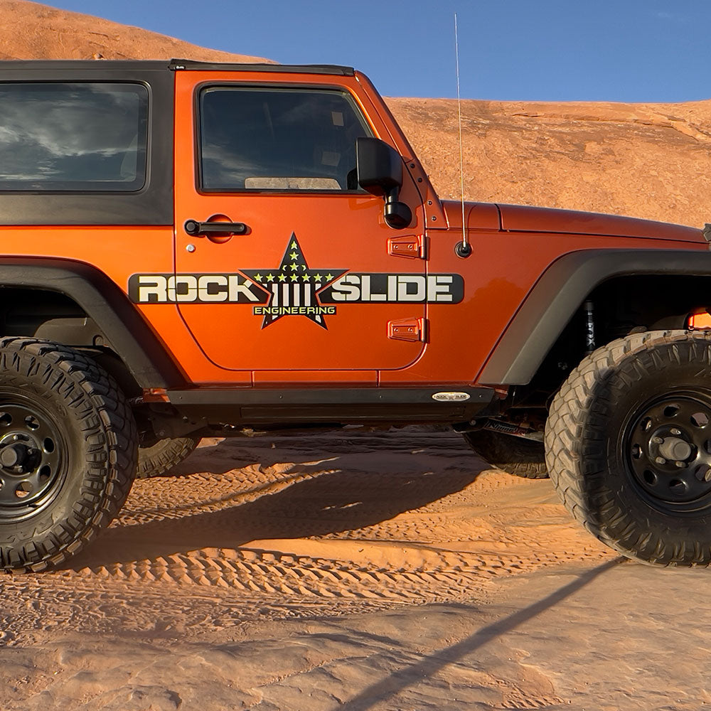 Rock Slide Engineering Jeep JK Side Step Sliders For 07-18 Wrangler JK 2 Door Models Set