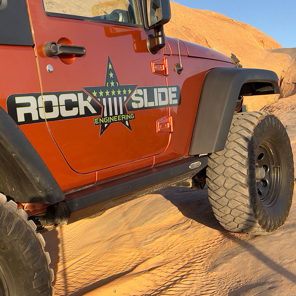 Rock Slide Engineering Jeep JK Side Step Sliders For 07-18 Wrangler JK 2 Door Models Set