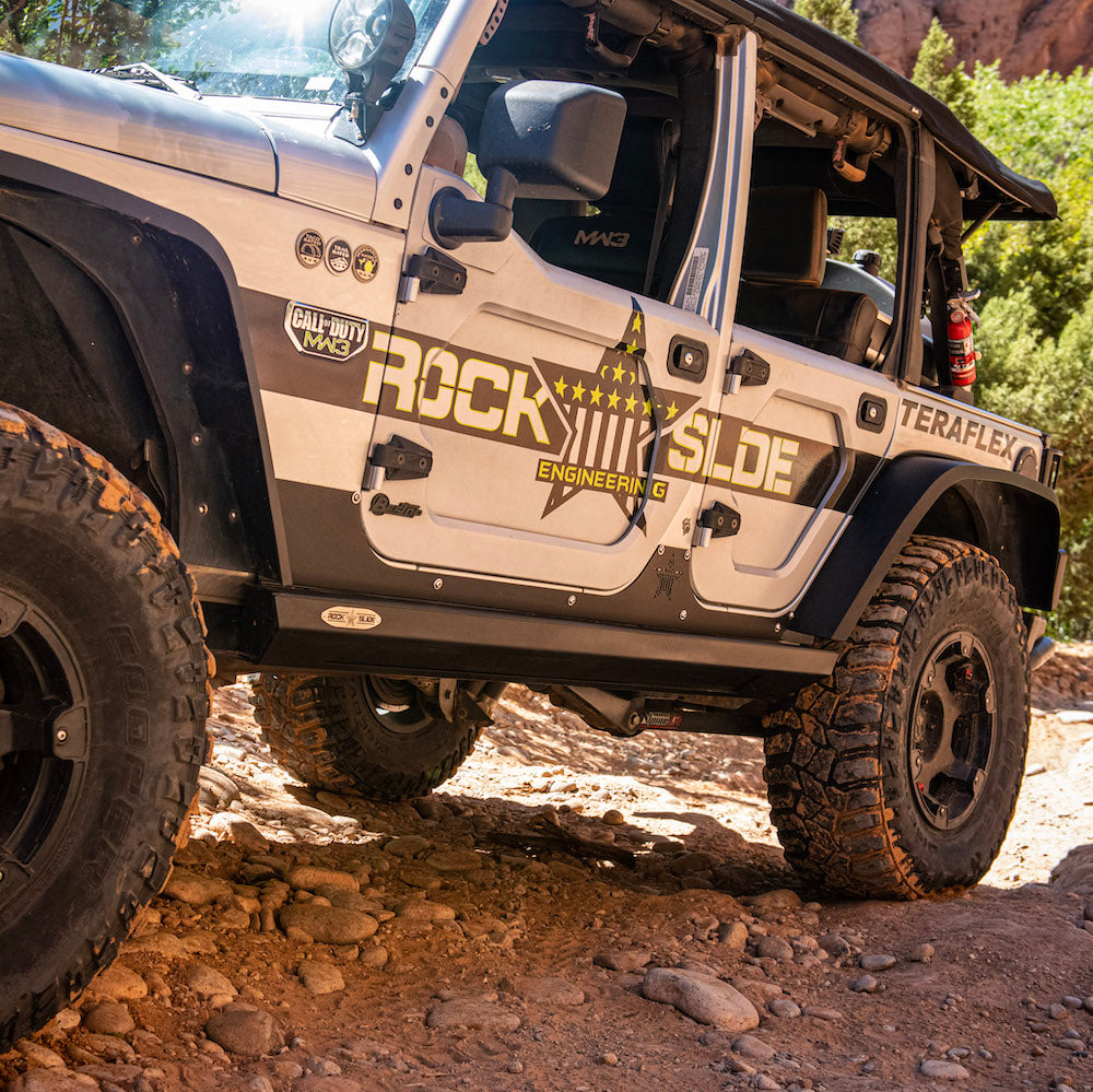 Rock Slide Engineering Jeep JK Side Step Slider Set For 07-18 Wrangler JK 4 Door Models Set