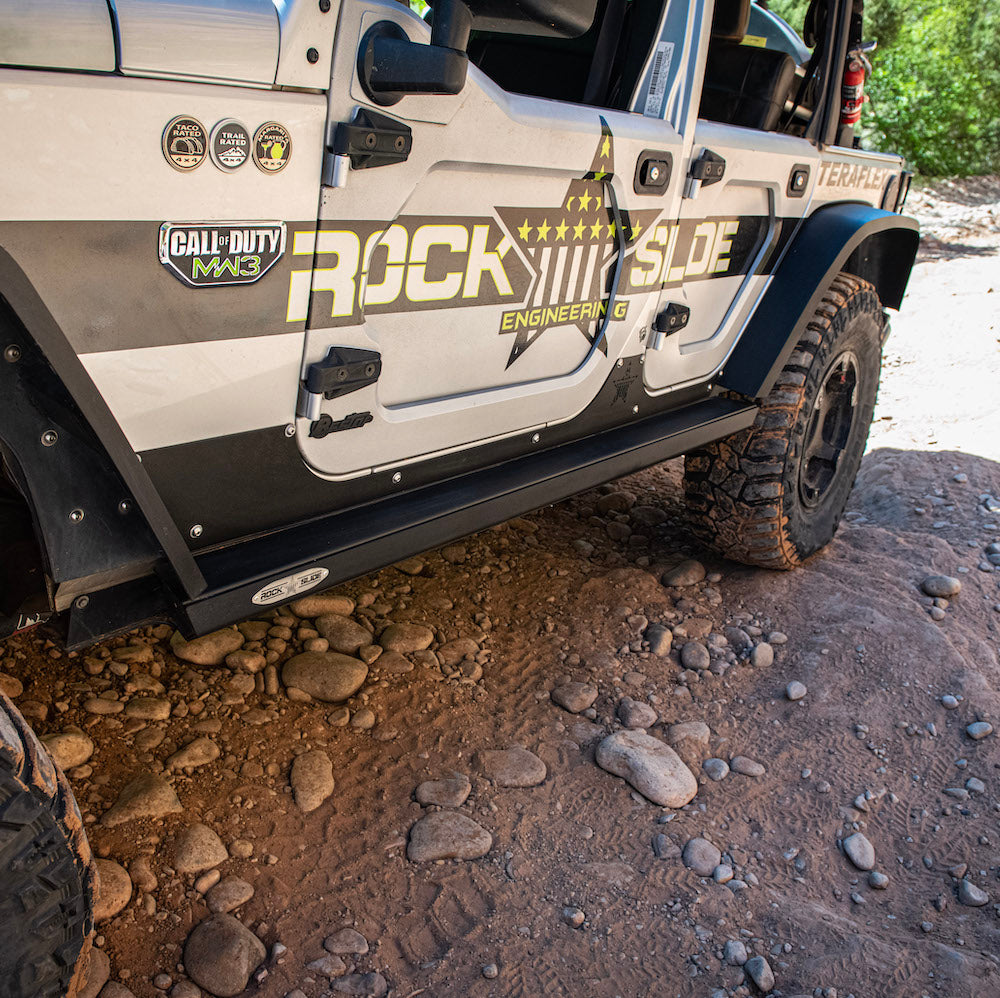 Rock Slide Engineering Jeep JK Side Step Slider Set For 07-18 Wrangler JK 4 Door Models Set