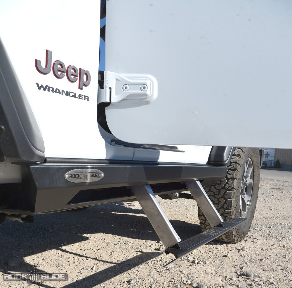 Rock Slide Engineering Jeep JL Side Step Sliders For 18-23 Wrangler JL 2 Door Models Set