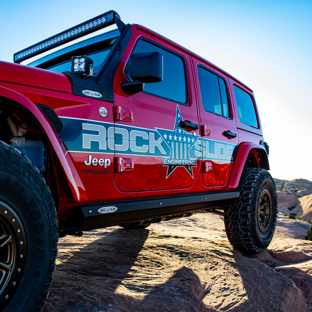 Rock Slide Engineering Jeep JL Side Step Sliders For 24-25 Wrangler JL 4 Door Models Set