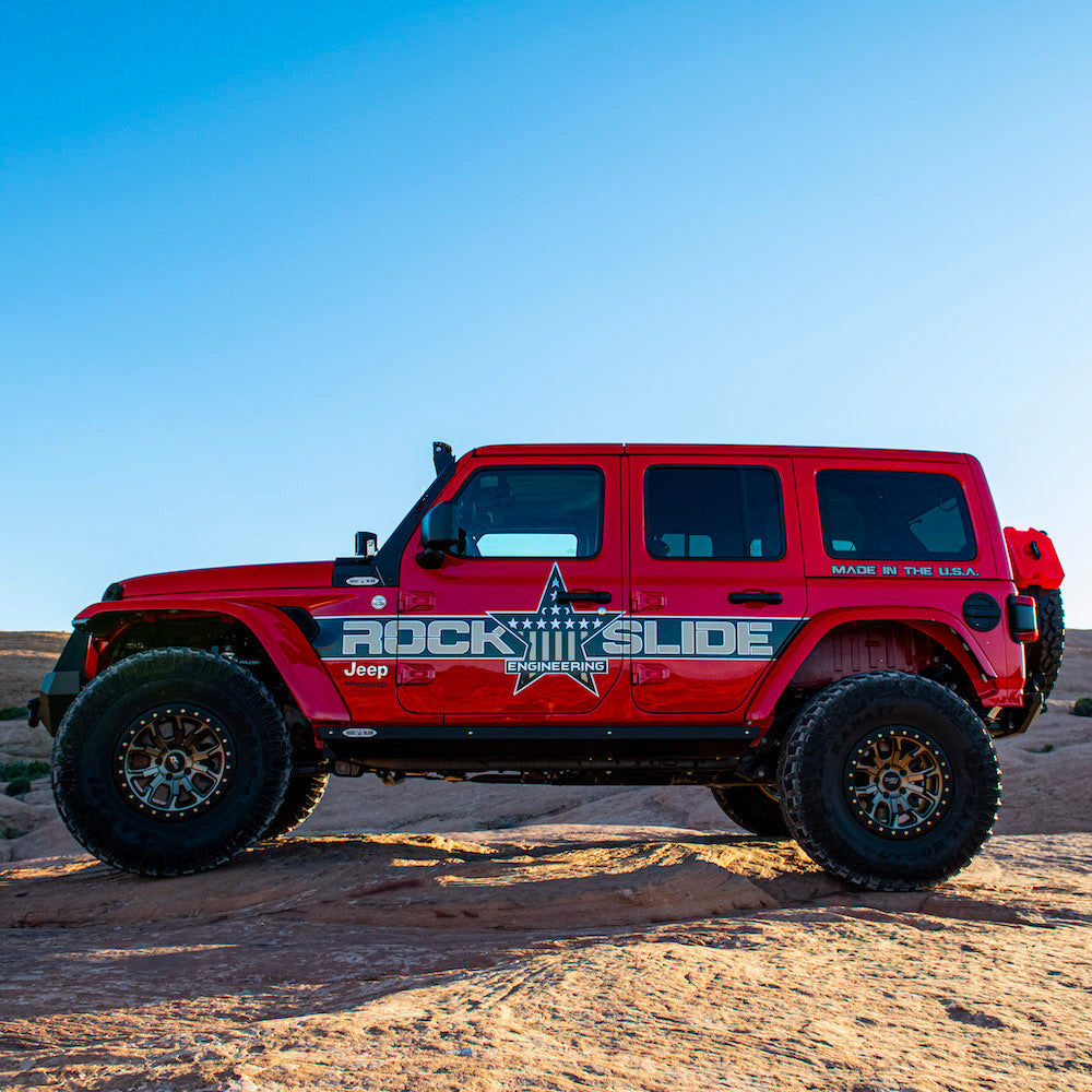 Rock Slide Engineering Jeep JL Side Step Sliders For 24-25 Wrangler JL 4 Door Models Set