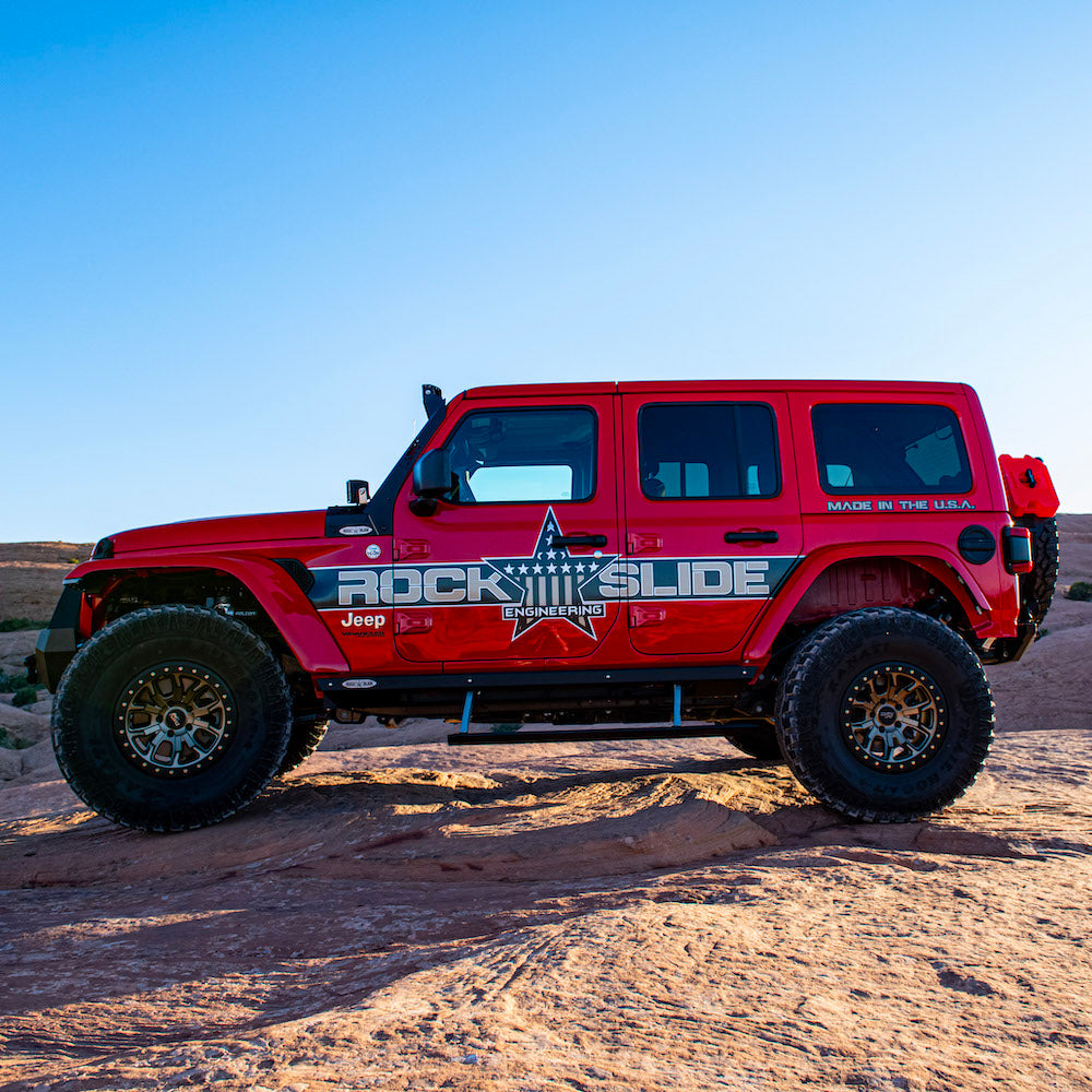 Rock Slide Engineering Jeep JL Side Step Sliders For 24-25 Wrangler JL 4 Door Models Set