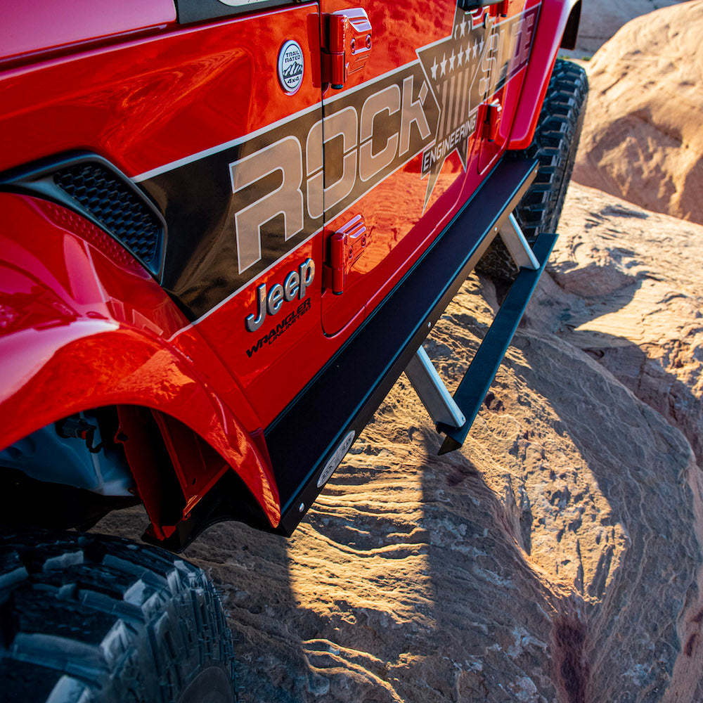 Rock Slide Engineering Jeep JL Side Step Sliders For 24-25 Wrangler JL 4 Door Models Set