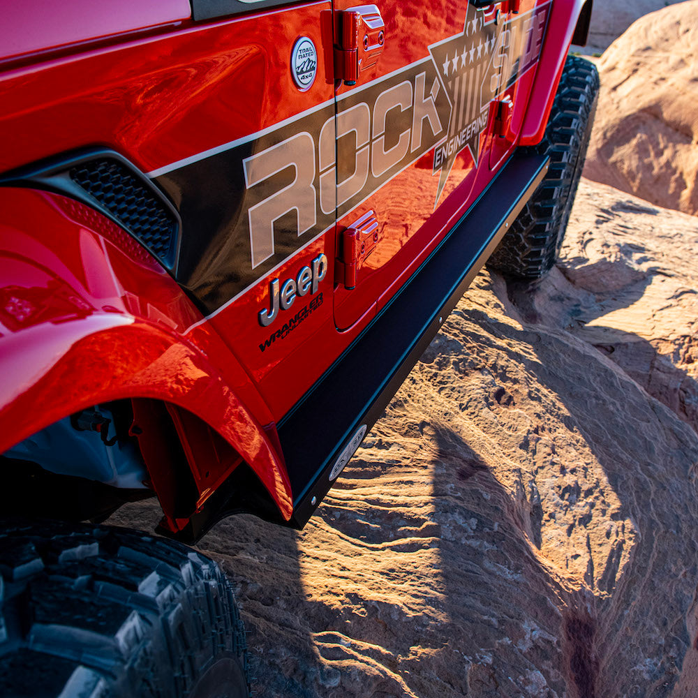 Rock Slide Engineering Jeep JL Side Step Sliders For 24-25 Wrangler JL 4 Door Models Set