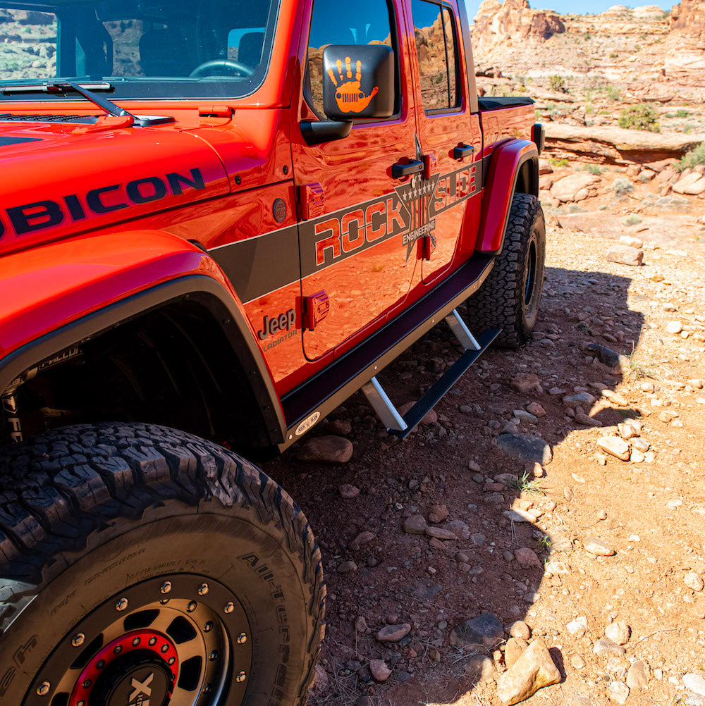 Rock Slide Engineering JT Gladiator Side Step Sliders For 24-25 Jeep Gladiator Model Set