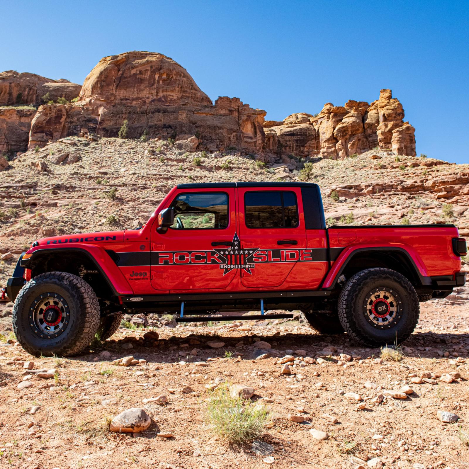 Rock Slide Engineering JT Gladiator Side Step Sliders For 24-25 Jeep Gladiator Model Set