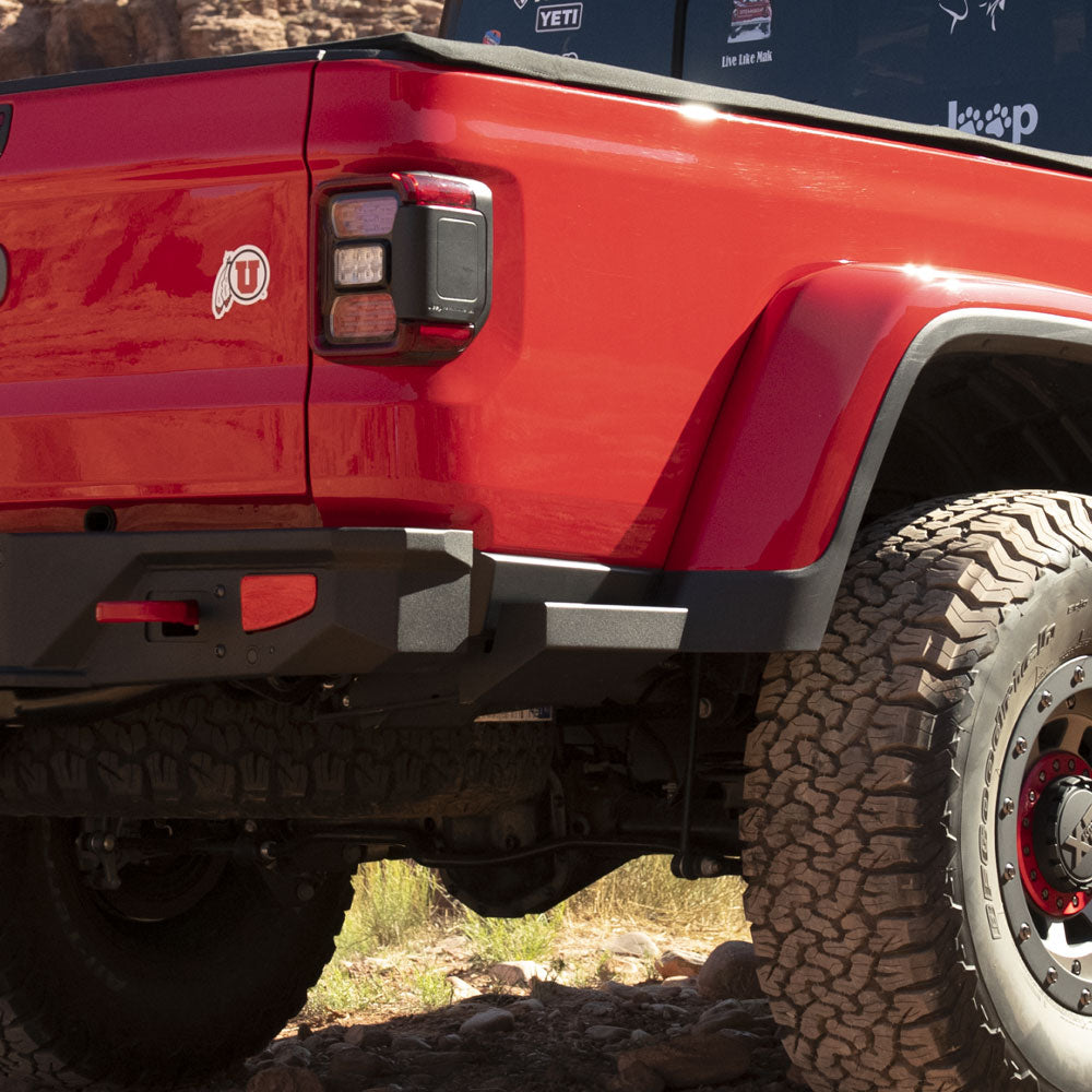 Rock Slide Engineering Gladiator Rear Rock Sliders for 20-Pres Jeep Gladiator JT Steel Powder coat