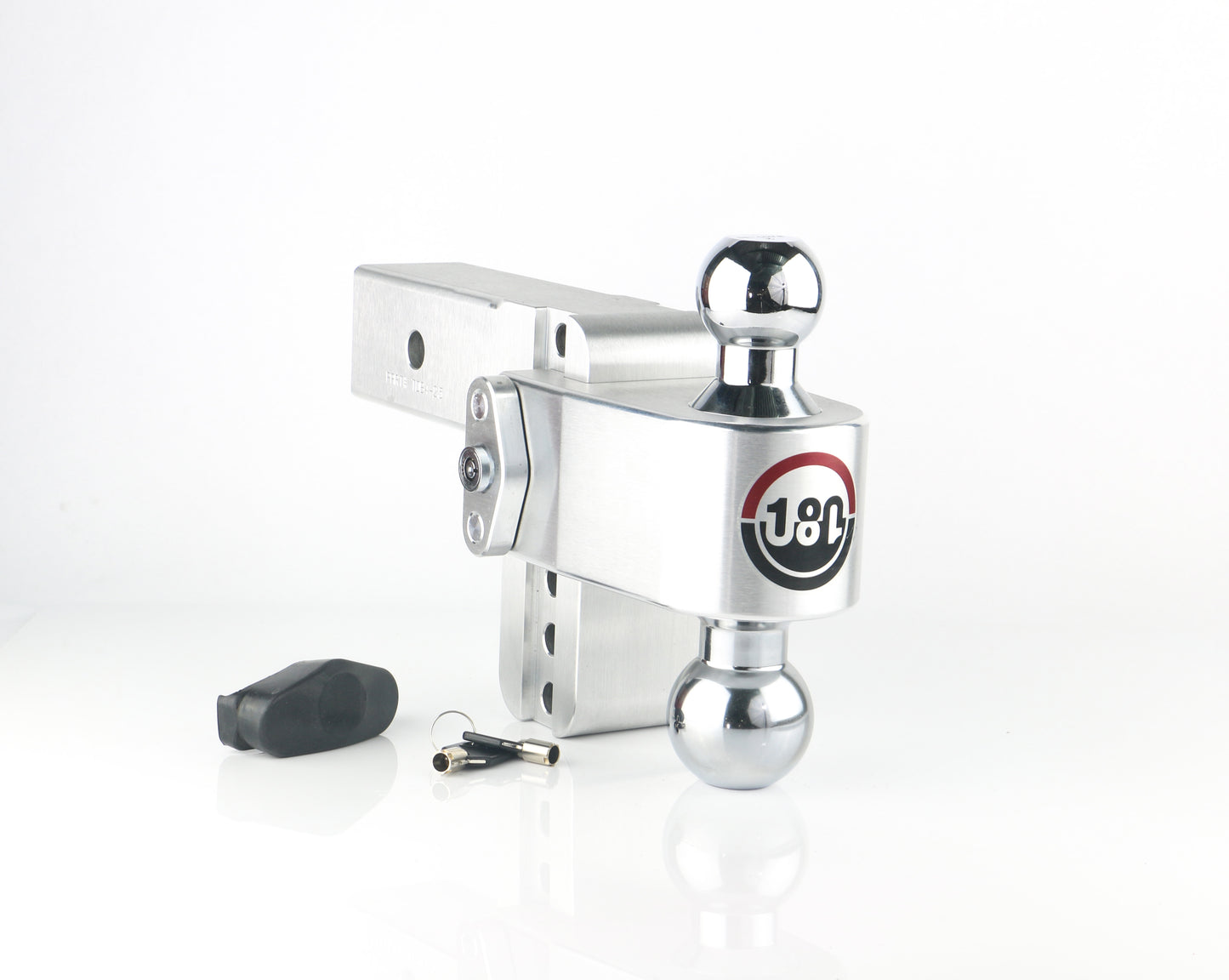 Weigh Safe 180 Hitch - Drop Hitch w/Chrome Combo Ball - 4" Drop for 2.5" Shank