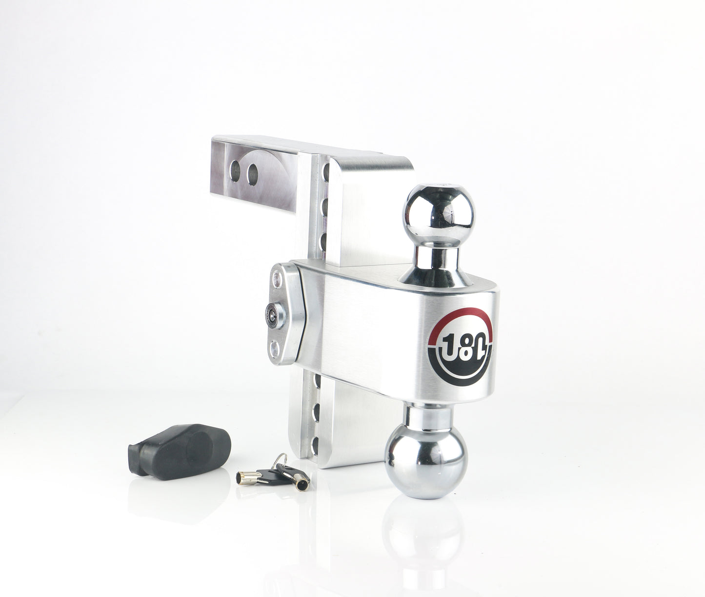 Weigh Safe 180 Hitch - Drop Hitch w/Chrome Combo Ball - 6" Drop for 2" Shank