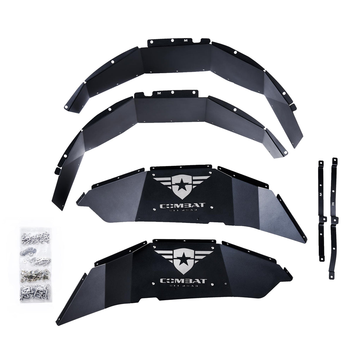 Combat Off Road Jeep JL/JLU Wrangler Aluminum Inner Fender Liners - Rear Pair