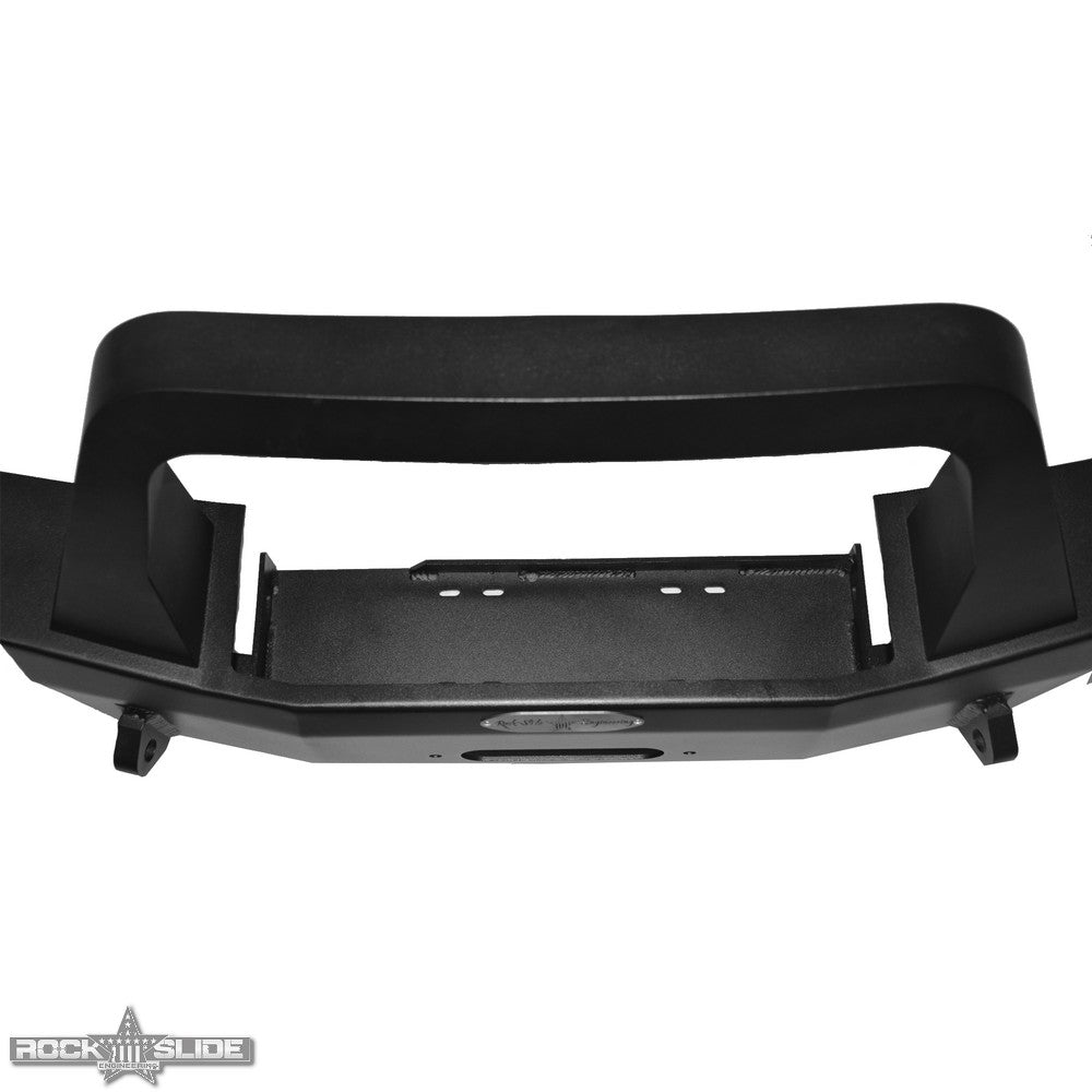 Rock Slide Engineering Jeep JK Full Front Bumper For 07-18 Wrangler JK With Winch Plate Bull Bar Black Powder coated Rigid Series