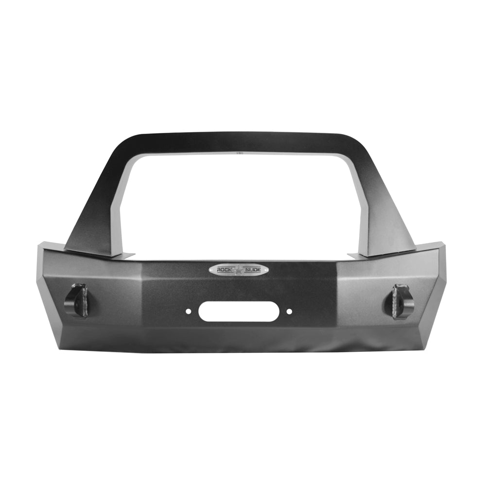 Rock Slide Engineering Jeep JK Shorty Front Bumper For 07-18 Wrangler JK Complete With Winch Plate Rigid Series
