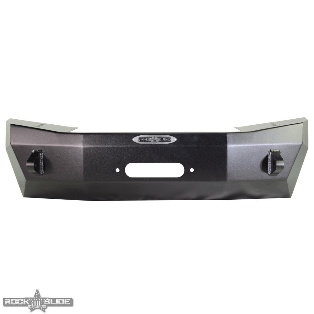 Rock Slide Engineering Jeep JK Shorty Front Bumper For 07-18 Wrangler JK With Winch Plate No Bull Bar Rigid Series