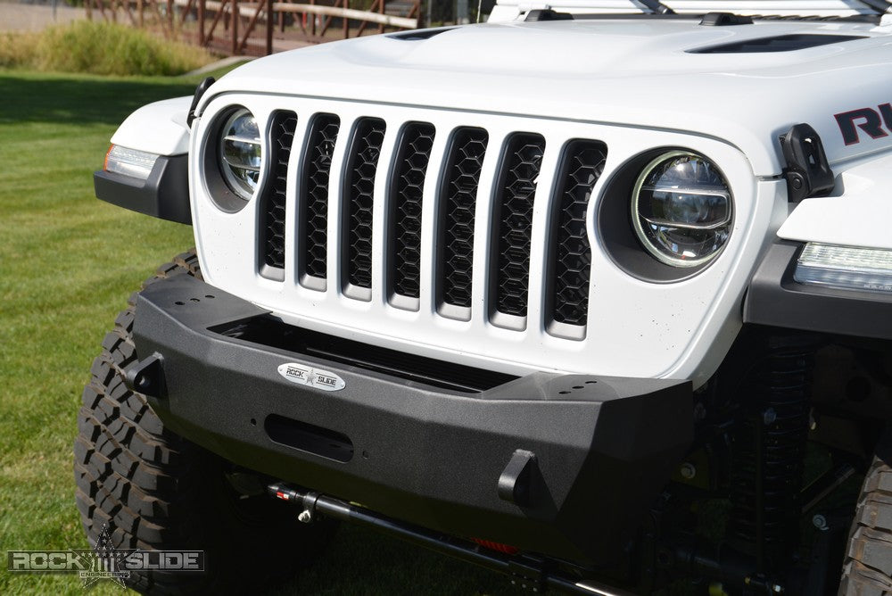 Rock Slide Engineering Jeep JL Shorty Front Bumper For 18-Pres Wrangler JL With Winch Plate No Bull Bar Rigid Series