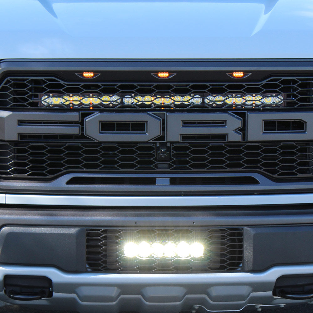 Baja Designs Ford OnX6+ 10 Inch Grille Lower Light Bar Kit - Ford 2017-20 F-150 Raptor