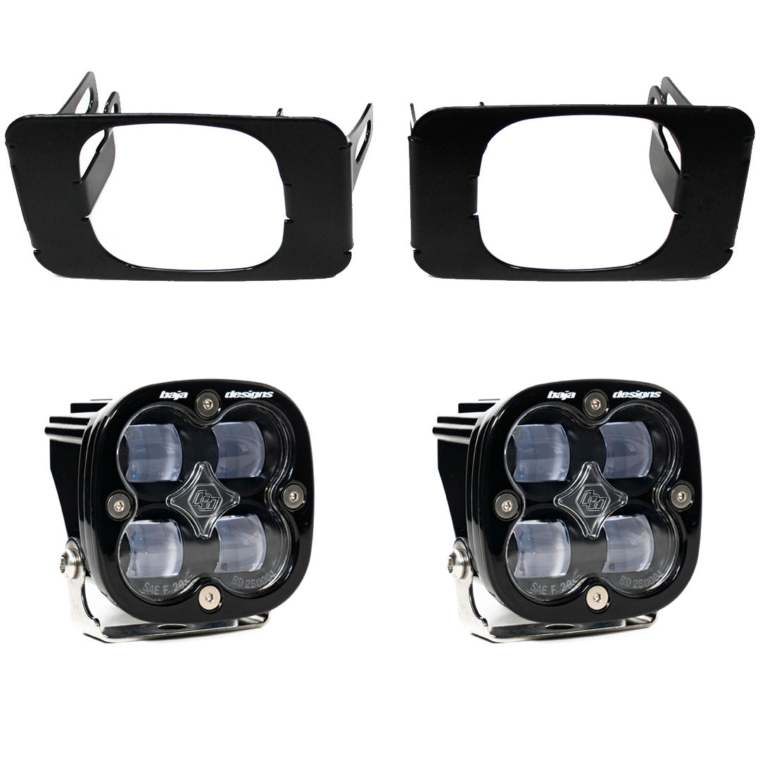 Baja Designs Clear Ford Squadron SAE Fog Pocket Light Kit - Ford 2015-20 F-150; 2017-22 F-250/350 Super Duty