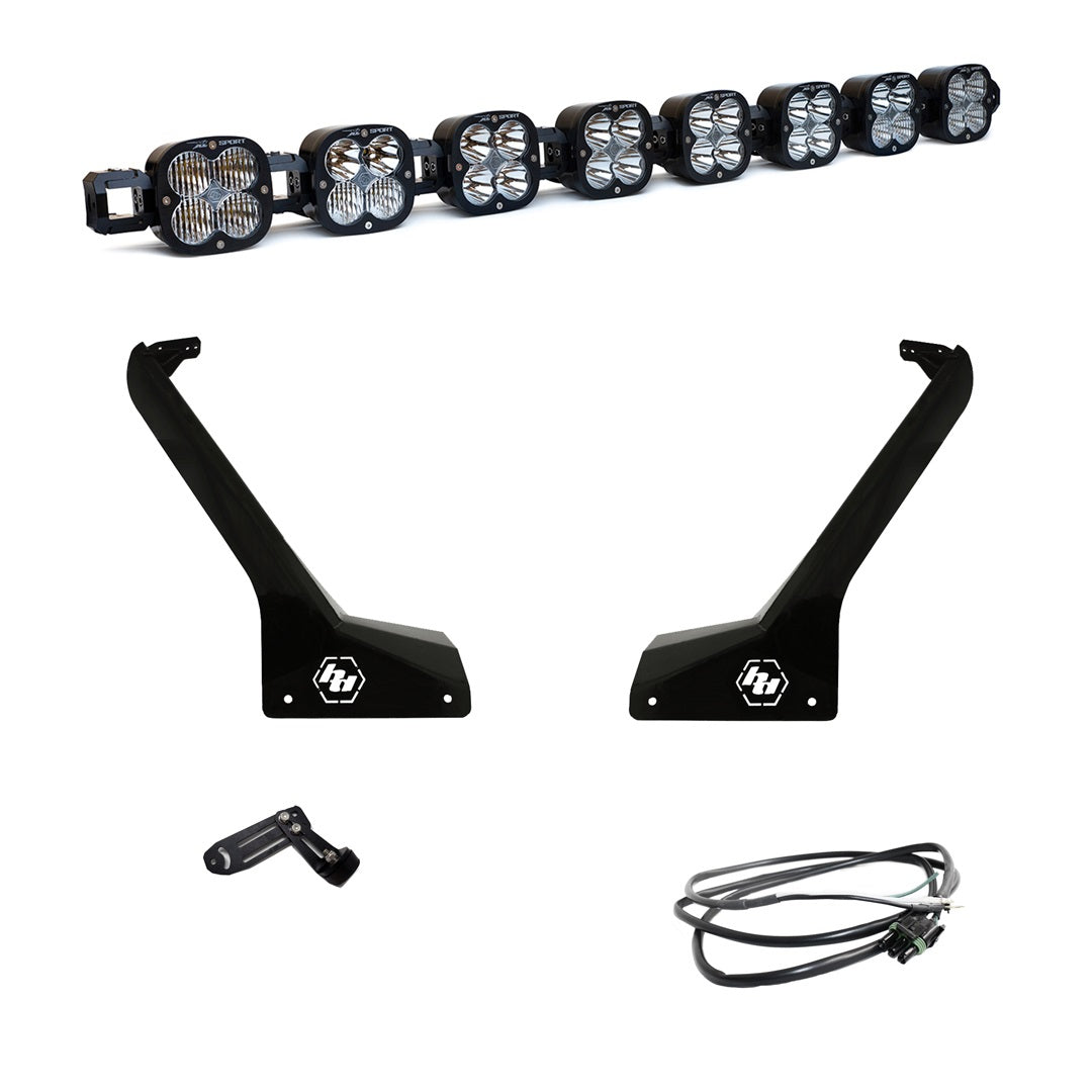 Baja Designs Jeep JL/JT 8XL Linkable Roof Mount Light Kit - Jeep 2020-24 Gladiator; 2018-24 Wrangler JL; Note: Exc. Rubicon 392, Mojave, 4xE