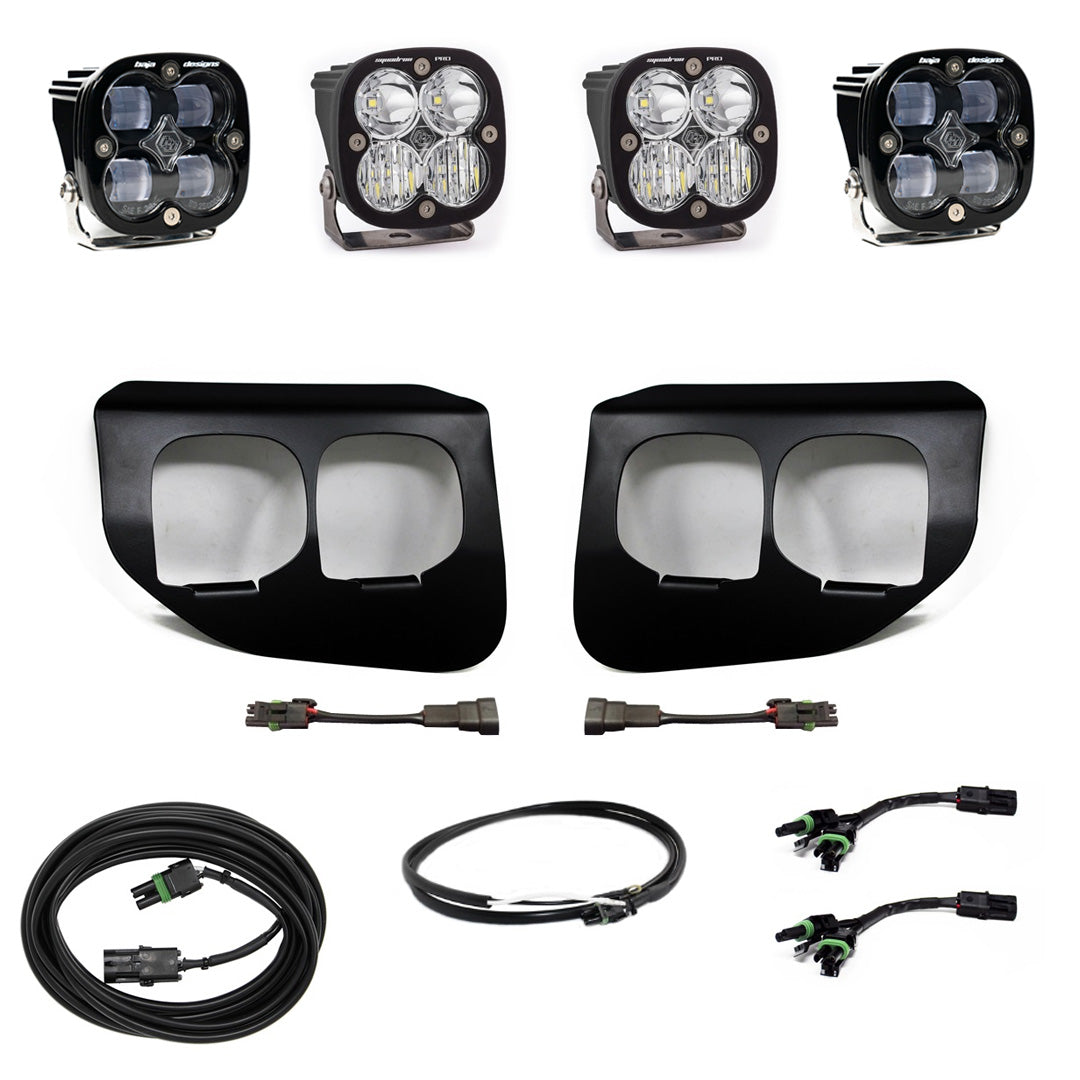 Baja Designs Clear Ford Squadron SAE/Pro Fog Pocket Light Kit - Ford 2020-22 F-250/350 Super Duty