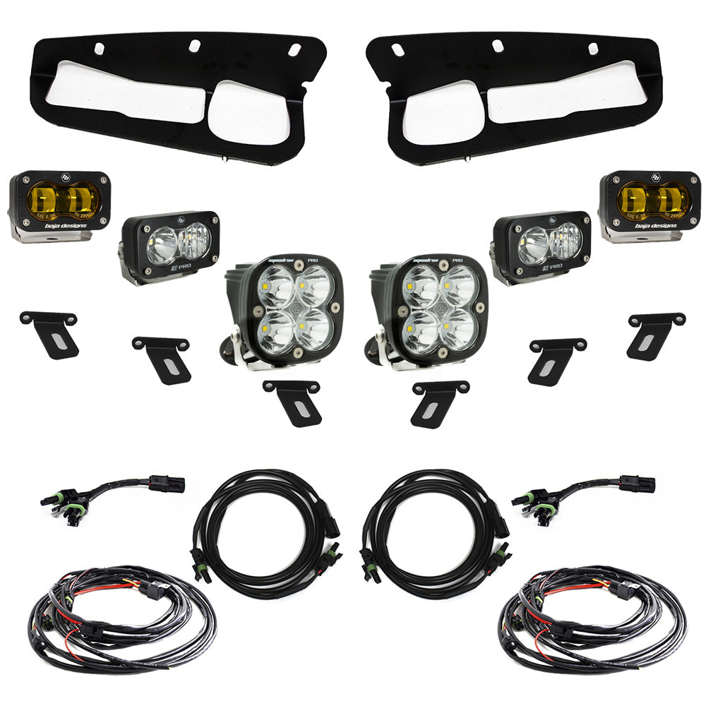 Baja Designs Ford Bronco S2 SAE “Pro” Fog Pocket Light Kit - Ford 2021-On Bronco; Steel Bumper