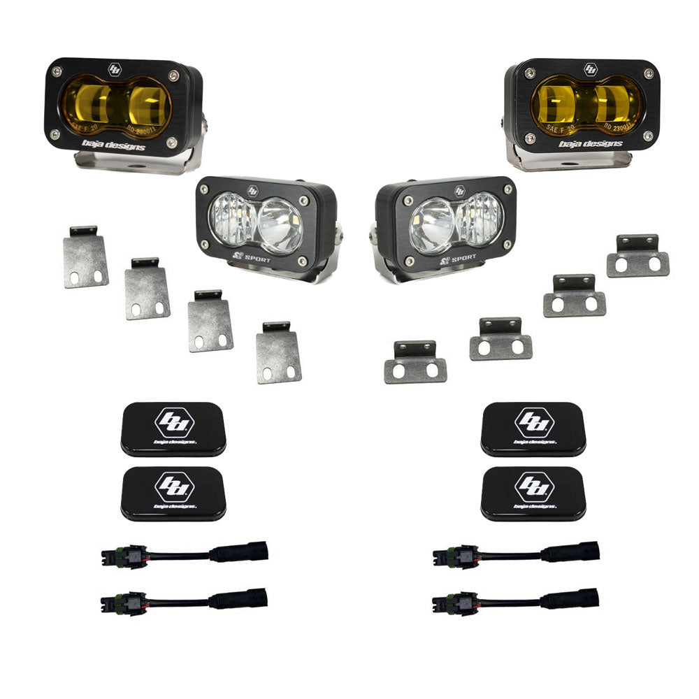 Baja Designs S2 SAE/S2 Sport Fog Pocket Kit - Ford 2021-On F-150 Raptor; 2023-On Bronco Raptor, 2024-On F-150 Raptor 37/R