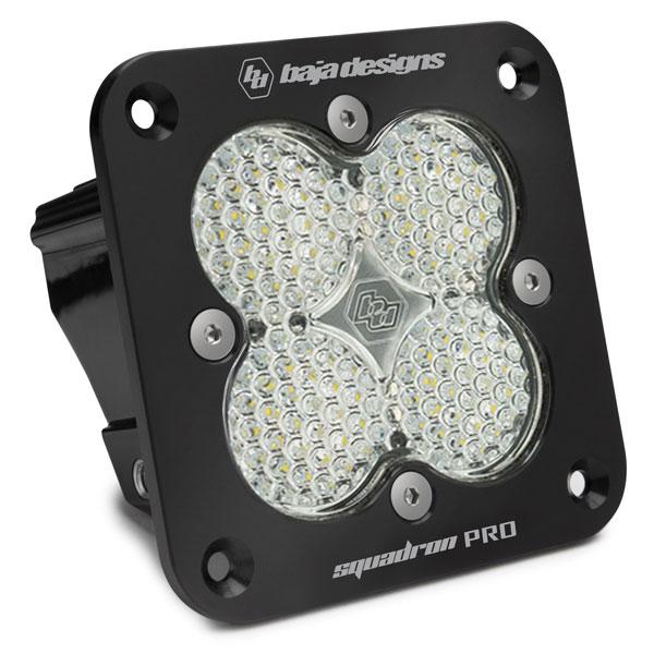 Baja Designs Clear Work/Scene Squadron Pro Black Flush Mount LED Auxiliary Light Pod