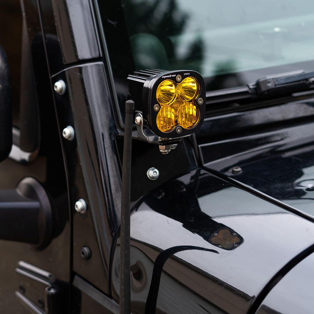Baja Designs Amber Squadron Pro Black LED Auxiliary Light Pod Pair