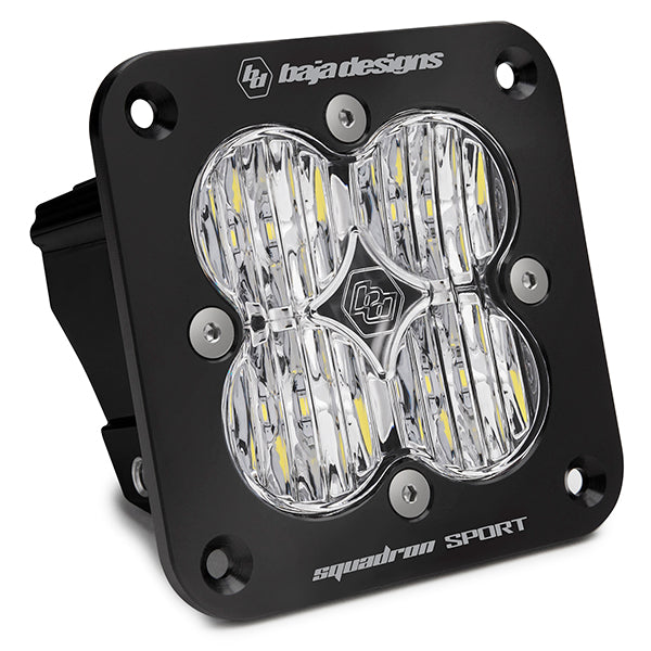 Baja Designs Clear Squadron Sport Black Flush Mount LED Auxiliary Light Pod