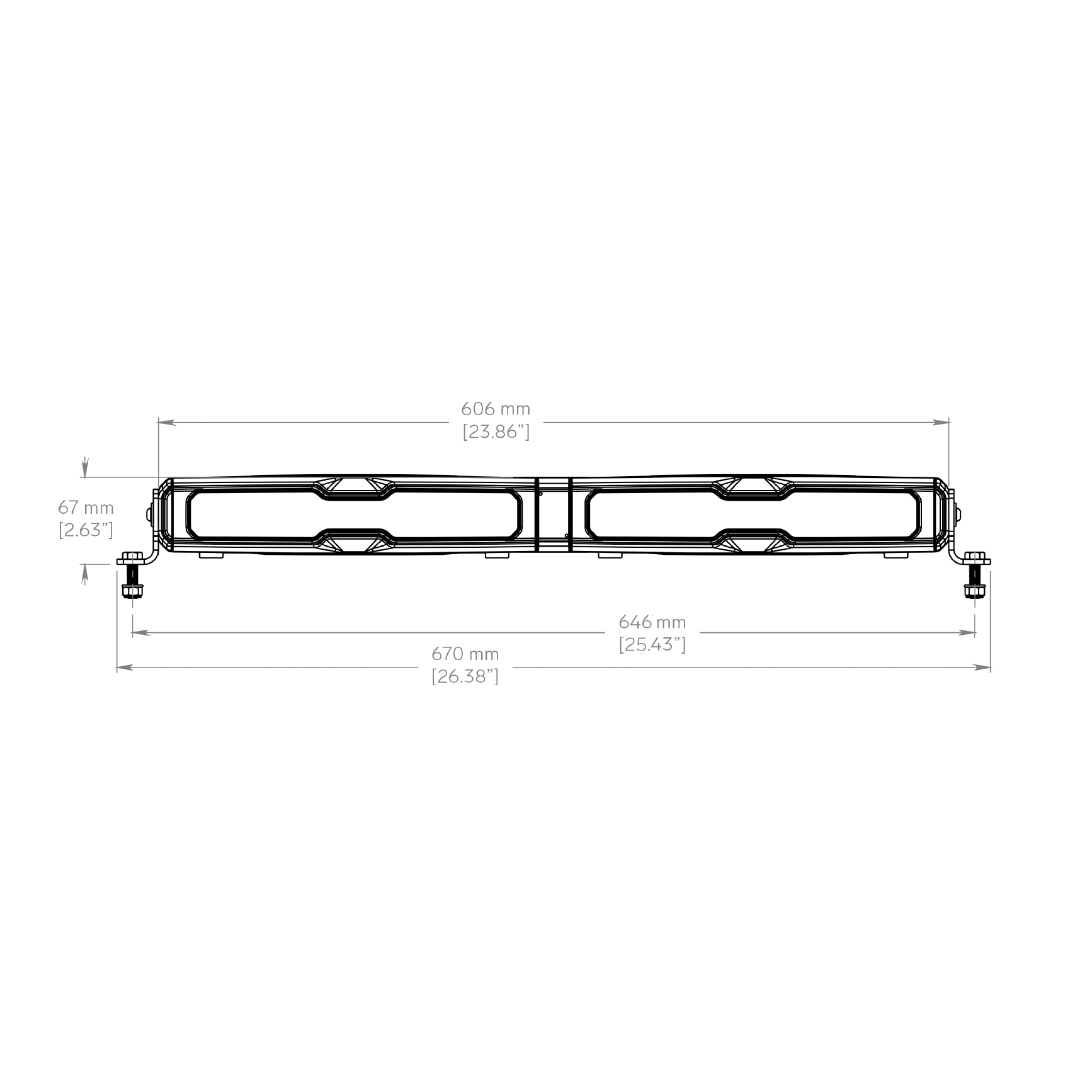 TYRI Off-Road Lighting V24 Black 8600 eLumen 24