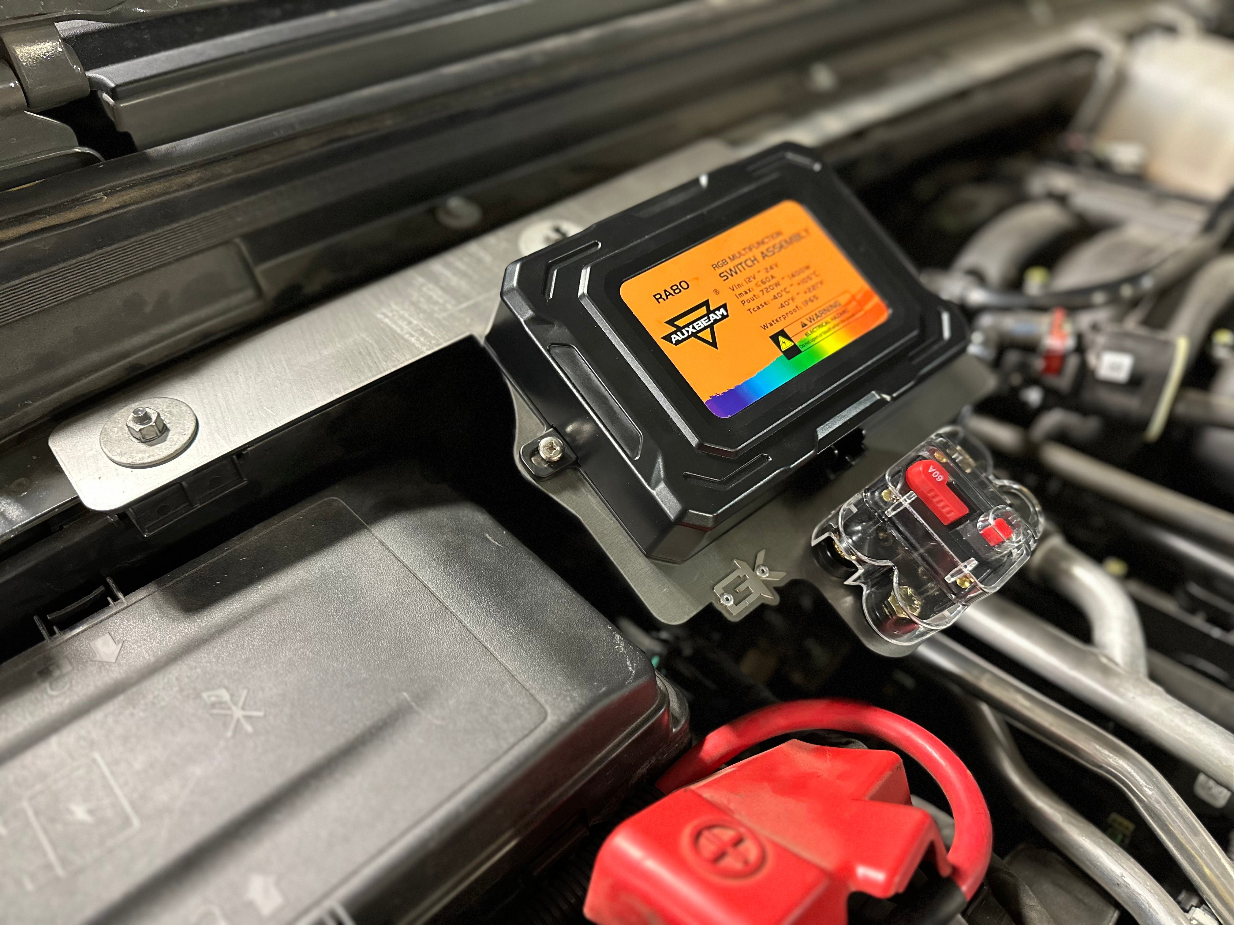 GateKeeper Off-Road 2018-2024 Jeep JL JT Auxbeam Control Box Mount for Wrangler Gladiator