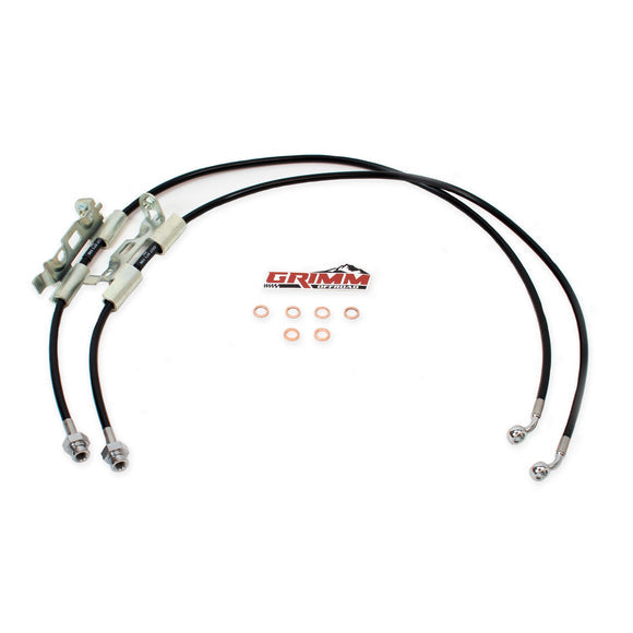 Grimm Offroad Jeep JL/JT Front Brake Line Kit Black