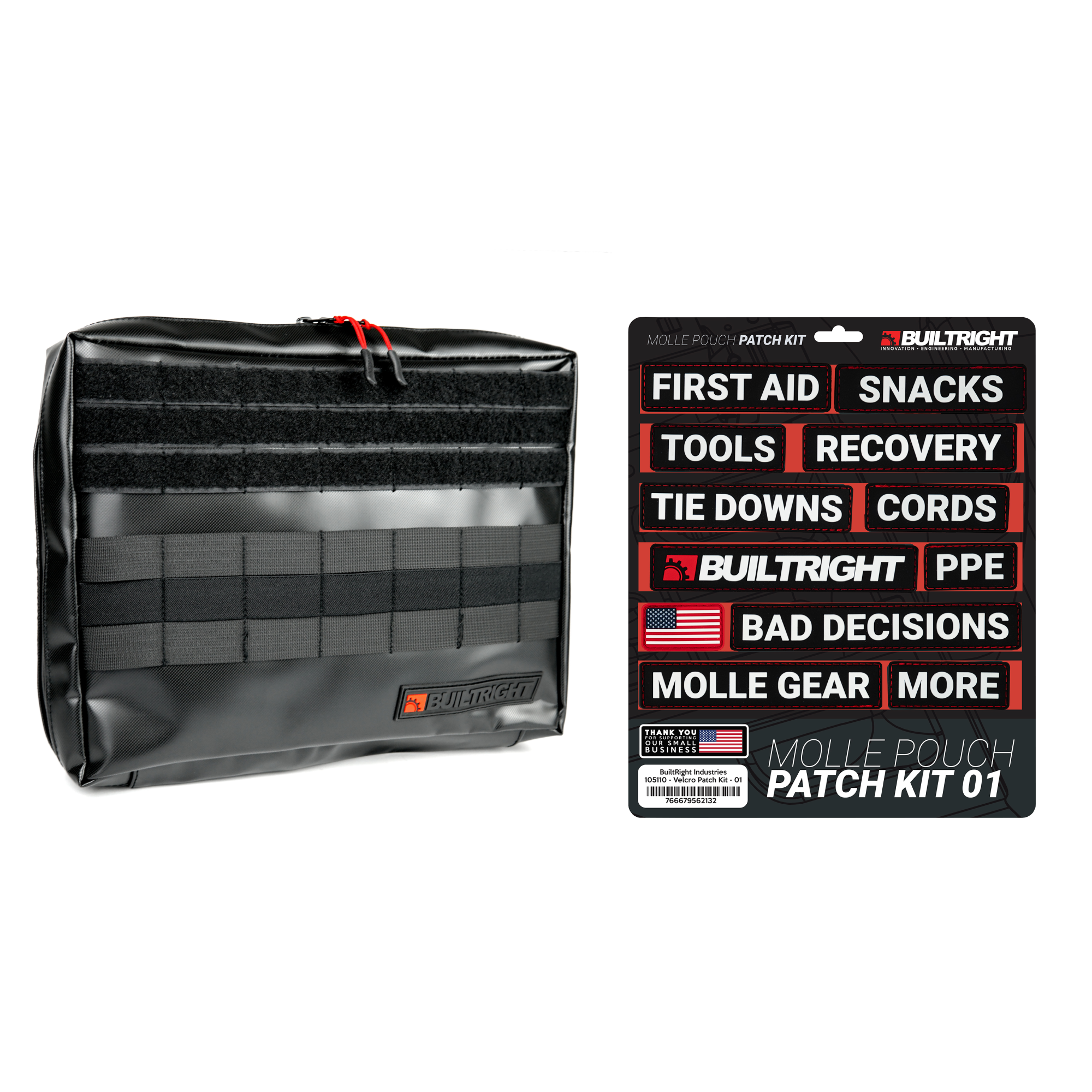 BuiltRight Industries MOLLE Pouch - Black | Large (13