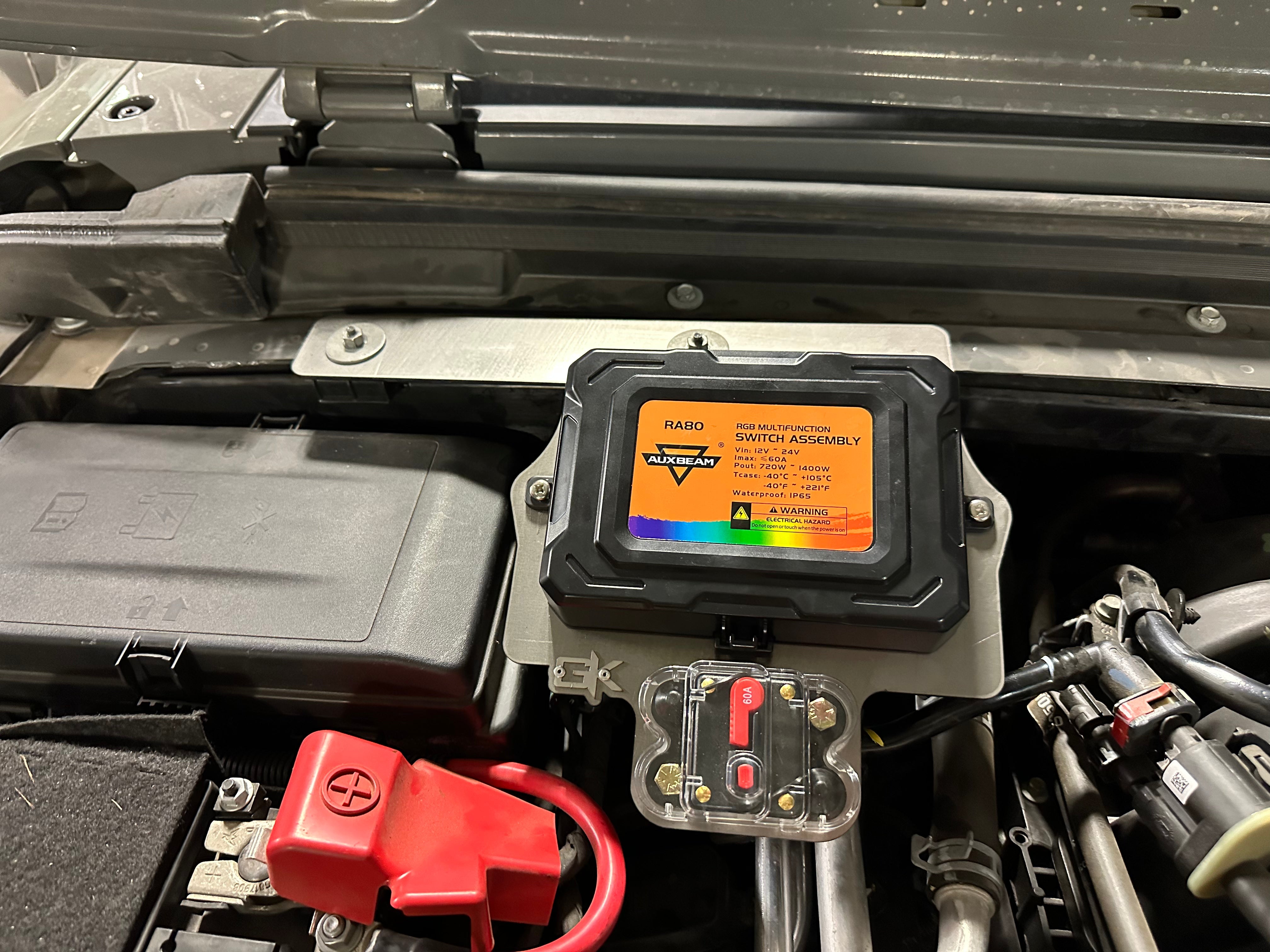 GateKeeper Off-Road 2018-2024 Jeep JL JT Auxbeam Control Box Mount for Wrangler Gladiator