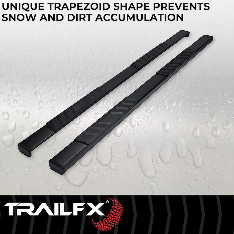 TrailFX T4 Trapezoid Step Bar For 2024-2025 Tacoma Double Cab - Black